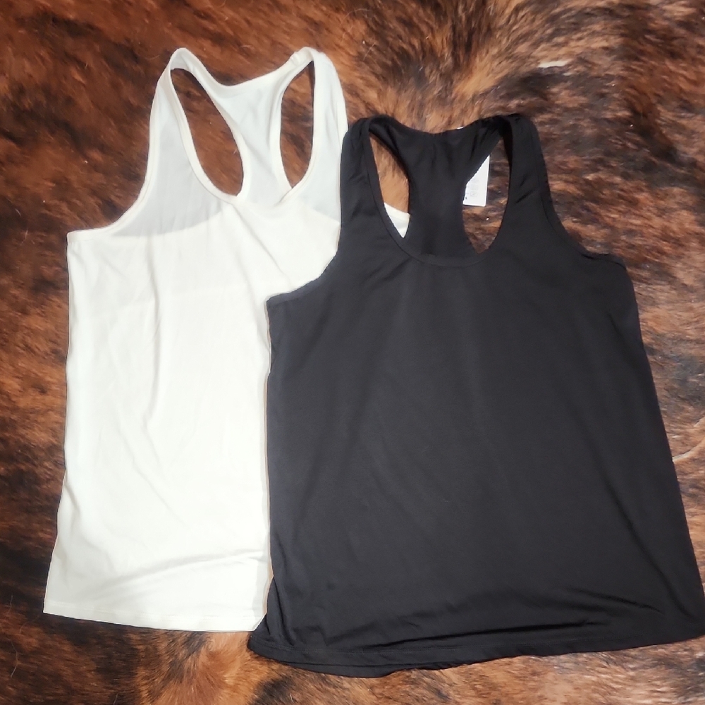 Classic Racerback Tank Top - Black and White